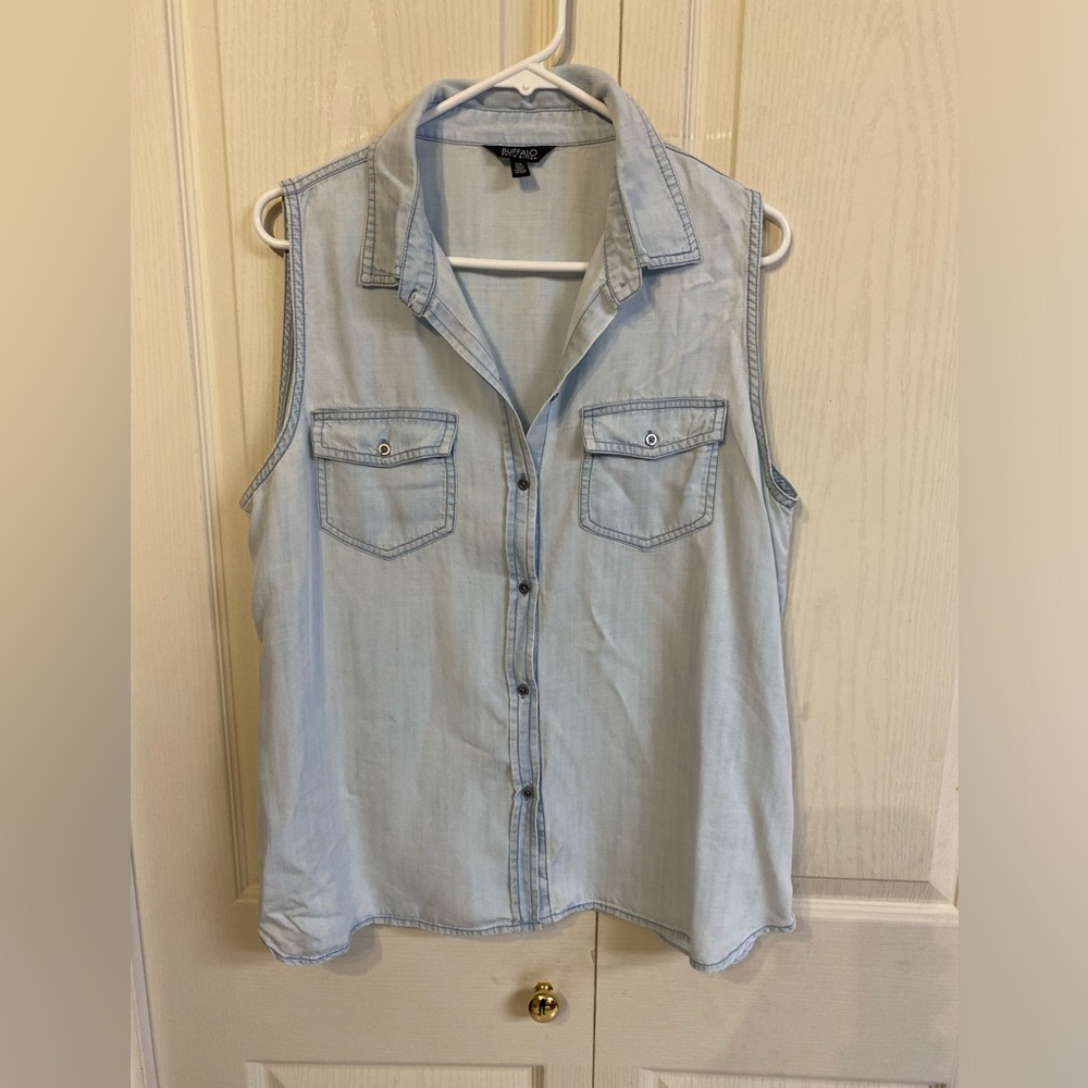 Buffalo David Bitton button up denim tank
